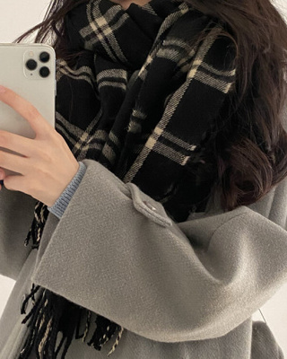 チェックマフラー8色