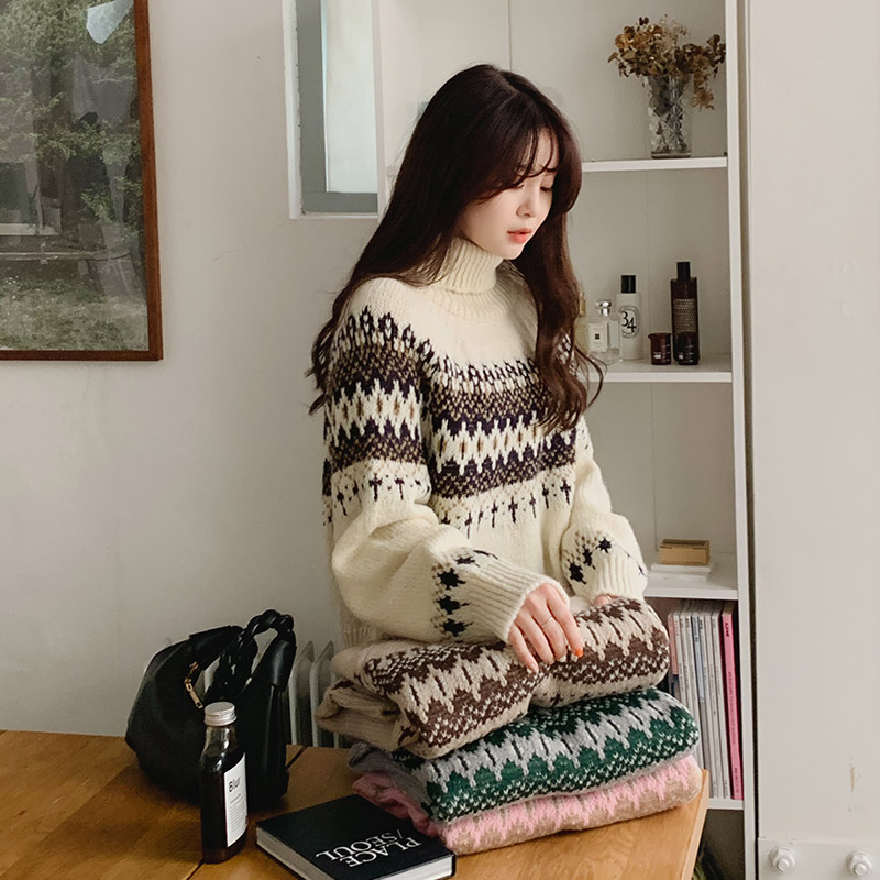 nt3264 ノルディックタートルニットプルオーバー｜ニット｜韓国