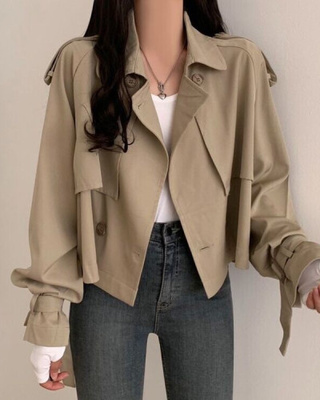 ルーズフィットショートトレンチコート