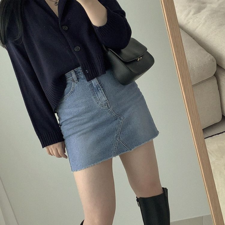SONA | カットアップデニムミニスカート(S~L) | 10代・20代女性