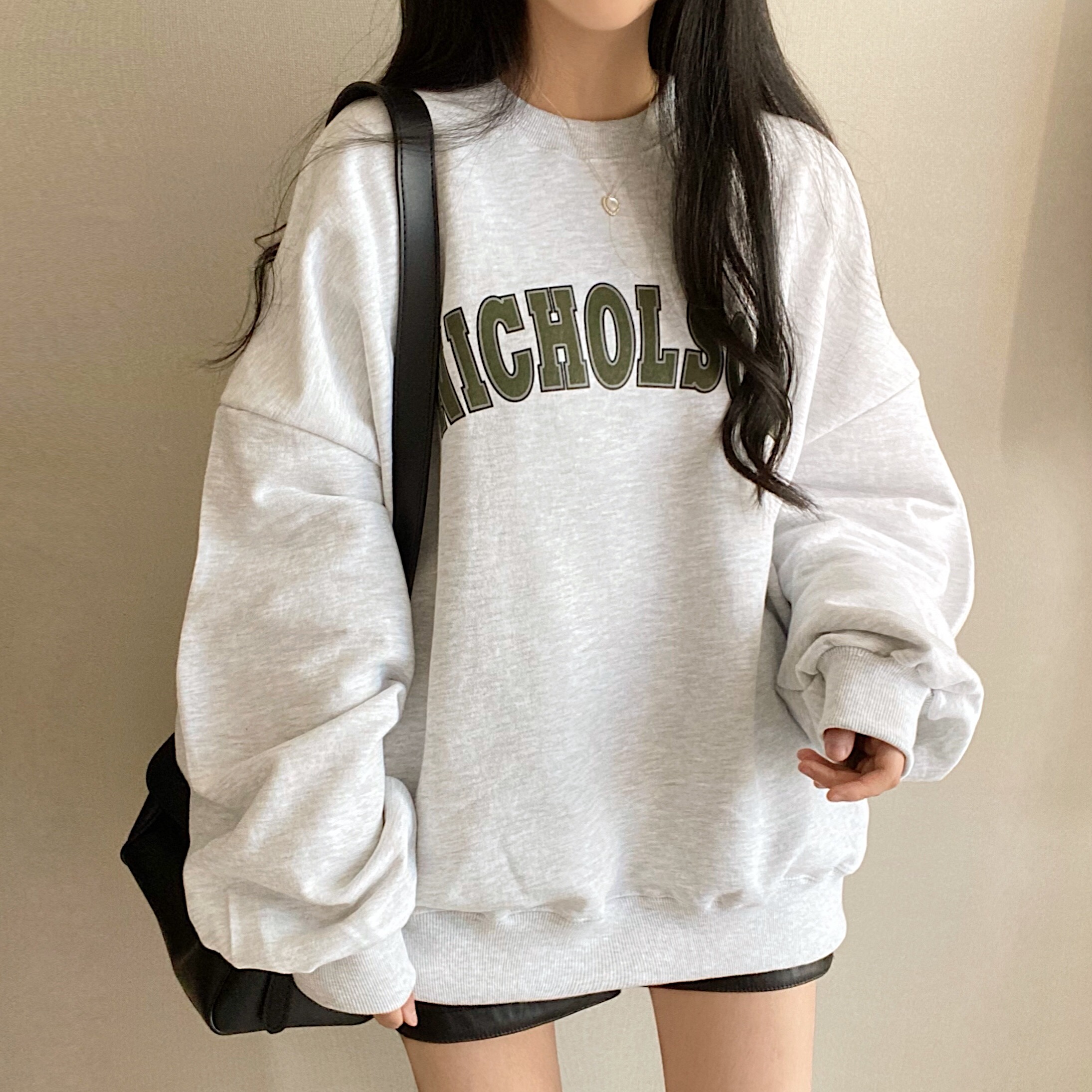 NICHOLSON英文ルーズフィットトレーナー｜スウェット｜韓国