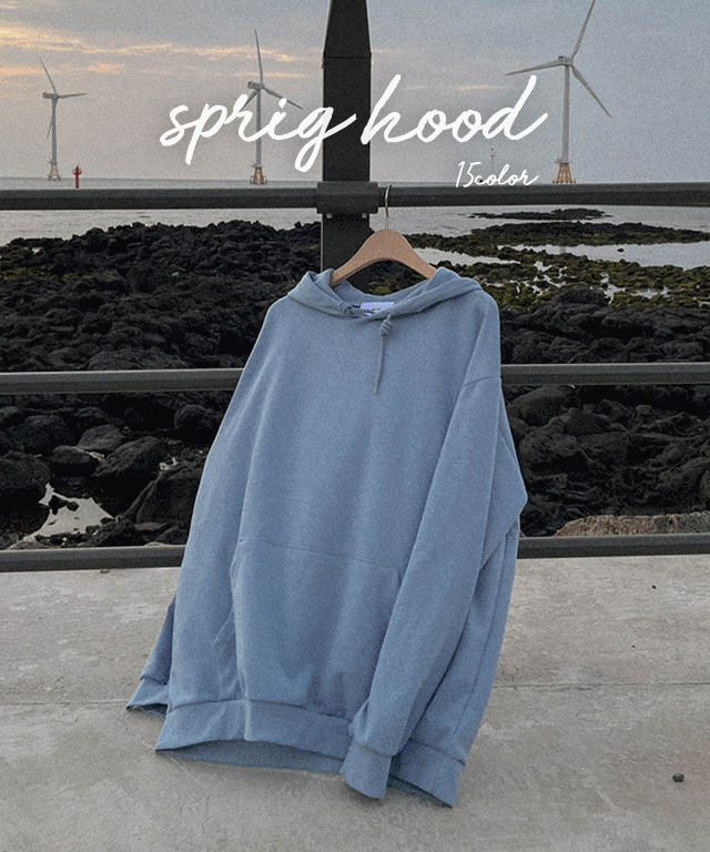 [기획] spring mood ♥ 컬러 무지 박시핏 후드 (15color)