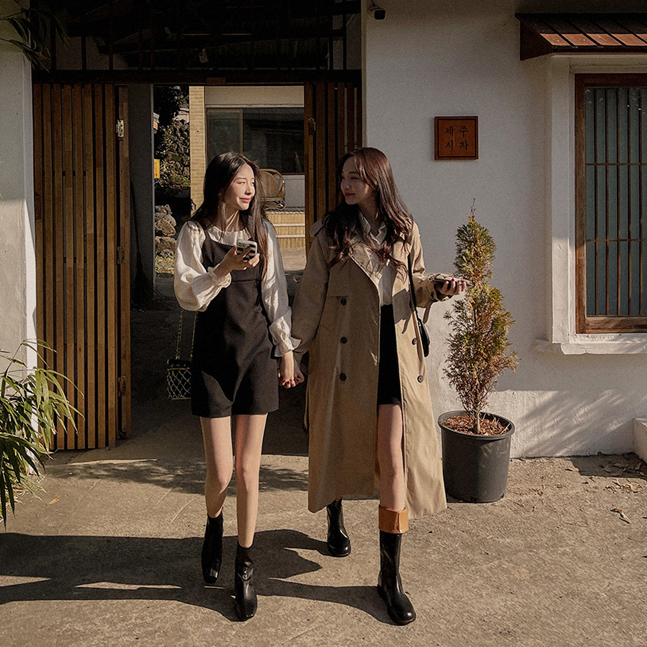 SONA | カラーネックトレンチコート | 10代・20代女性ファッション韓国通販