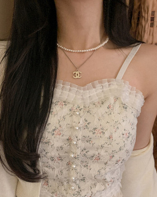 フラワーレースキャミソール(カップ付)