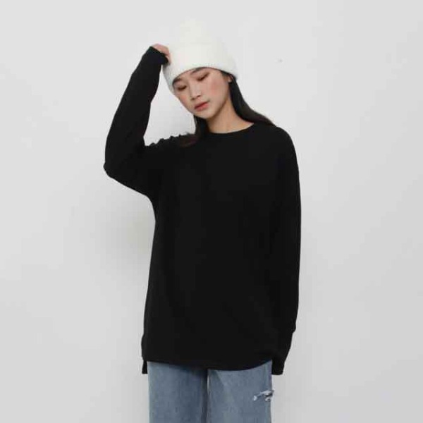 SONA | サイドスリットロングTシャツ | 10代・20代女性ファッション韓国通販