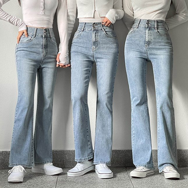 SHORT,MIDDLE,LONG3種]ブーツカットデニムパンツ - [10代・20代女性ファッション,韓国通販,  sona,SONA,ソニョナラ,ソナ,そにょなら]