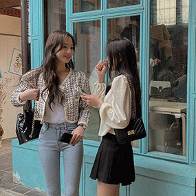 KHAKIPOINT 韓国 ツイード ジャケット ロング KHAKIPOINT 韓国 ツイード ジャケット ロング KHAKIPOINT 韓国