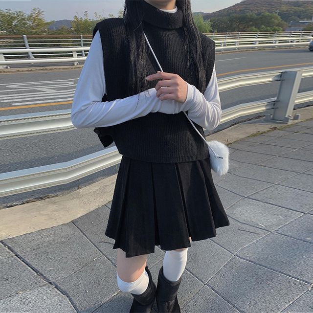 Sona ボックスプリーツスカート 10代 代女性ファッション韓国通販