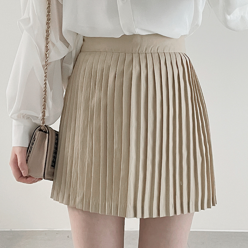 Yumin Ha プリーツスカート Yumin Ha プリーツスカート OUTLET ITEM】シャンブレープリーツ