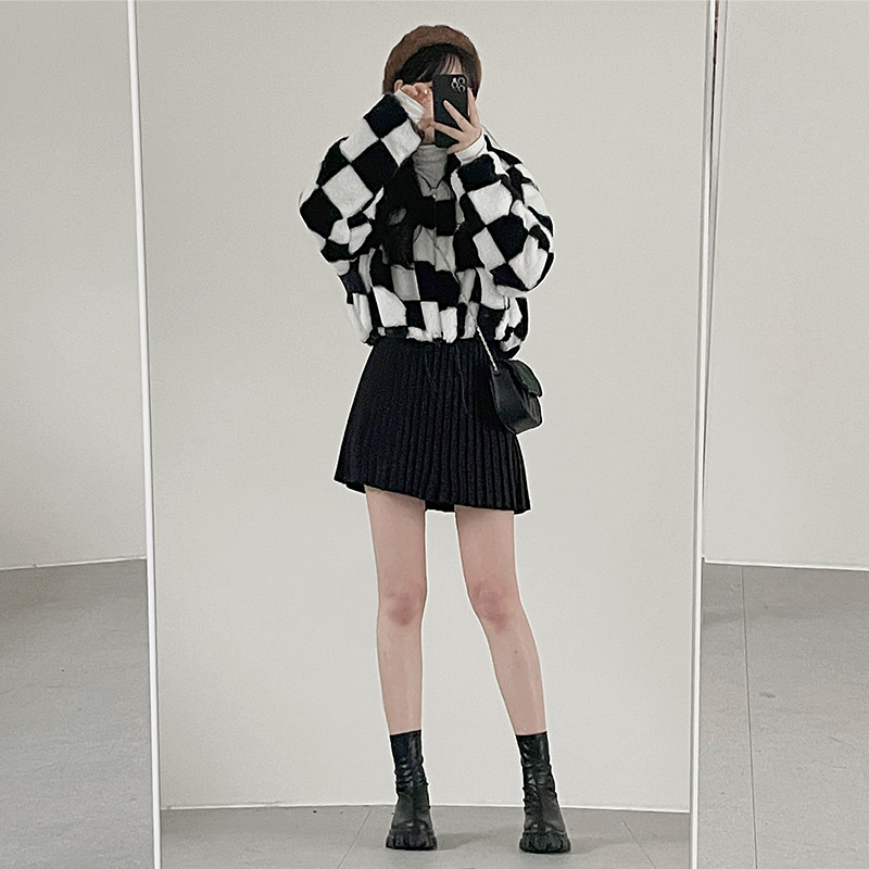 Yumin Ha プリーツスカート Yumin Ha プリーツスカート OUTLET ITEM】シャンブレープリーツ