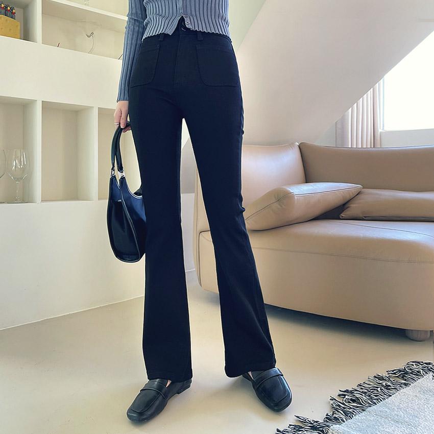 Sona Tps0032 2ボタンセミブーツカットパンツ 10代 代女性ファッション韓国通販 Sona Tps0032 2ボタンセミブーツカットパンツ 10代 代女性ファッション韓国通販