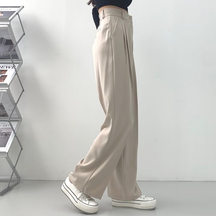 スラックス ワイドスラックスロングパンツ(後ろゴム)(S~2XL)