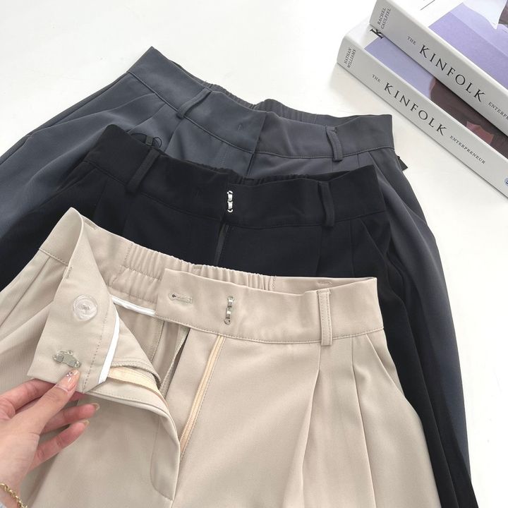 スラックス ワイドスラックスロングパンツ(後ろゴム)(S~2XL)