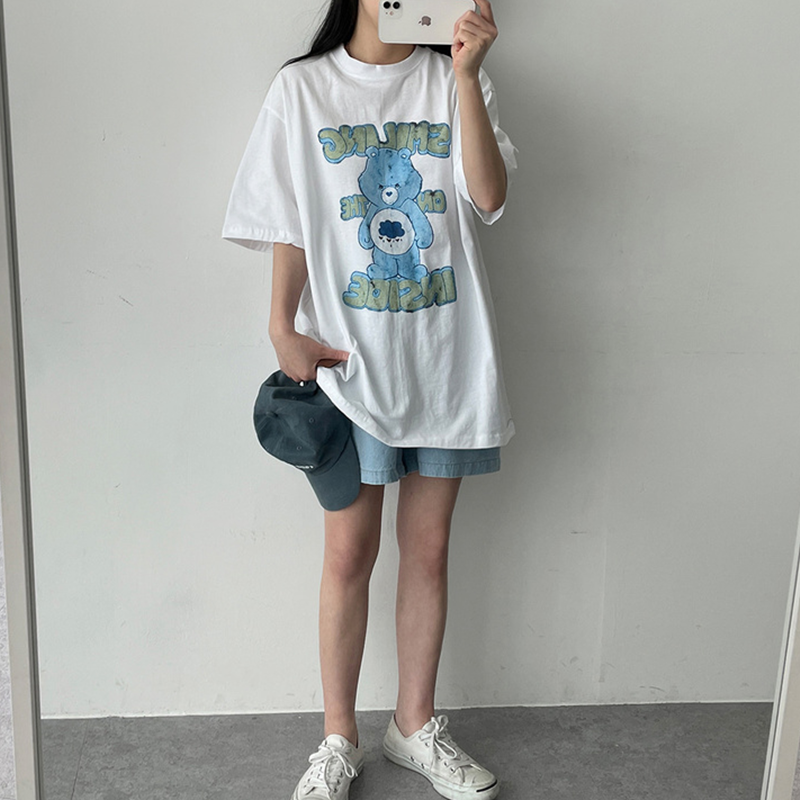 DSC サマーベアプリントロングTシャツ LACーVERT tシャツ ベアプリントロンT レディース : ZOZOTOWN