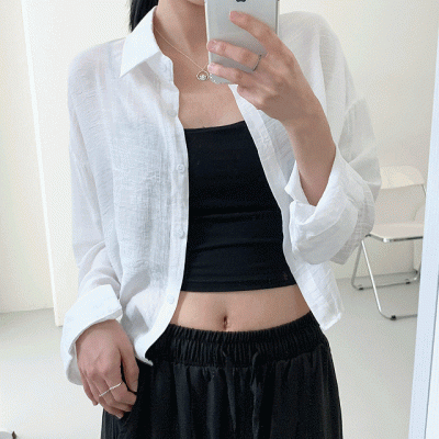 シースルークロップシャツ｜シャツ｜韓国ファッション通販 SONA