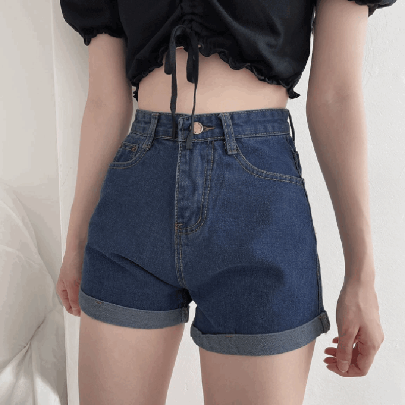 SONA ロールアップデニムショートパンツ 10代・20代女性ファッション韓国通販