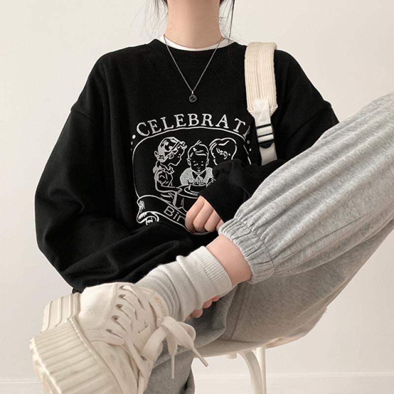 CELEBRATEプリント配色スウェット｜スウェット｜韓国ファッション通販 SONA