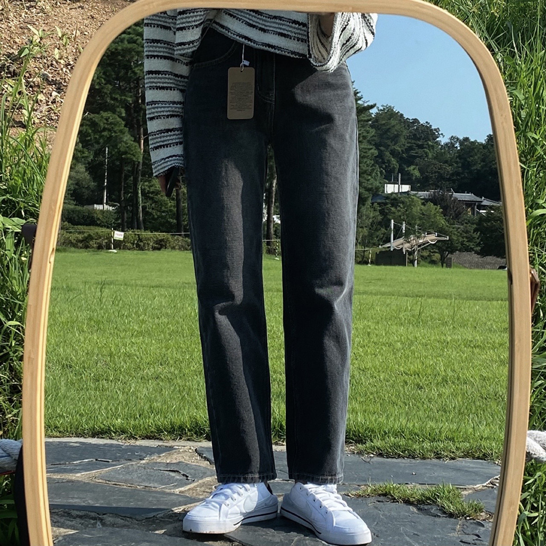 SPS13576 ウォッシングストレートデニムパンツ ロングパンツ