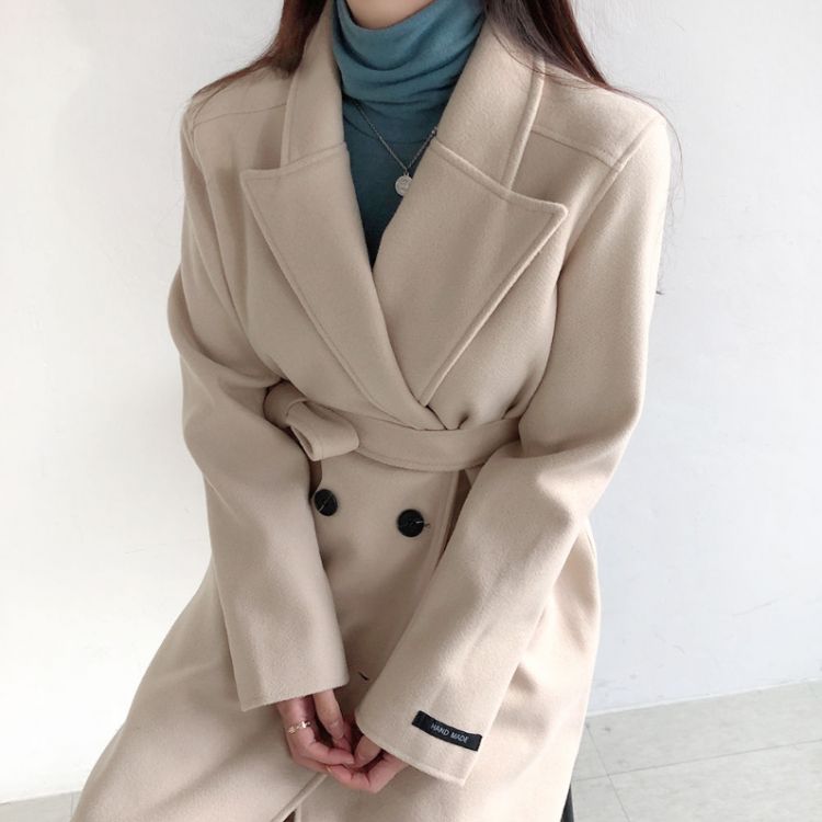 SONA | ウールベルトロングコート | 10代・20代女性ファッション韓国通販