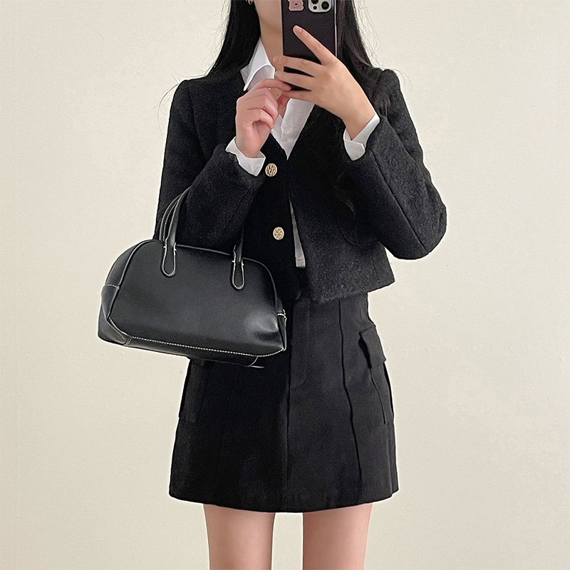 ツーボタンVネッククロップジャケット｜ジャケット｜韓国