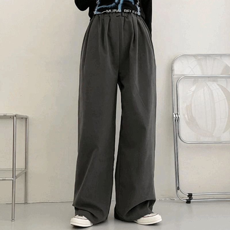ツーピンタックコットンワイドパンツ - [10代・20代女性ファッション