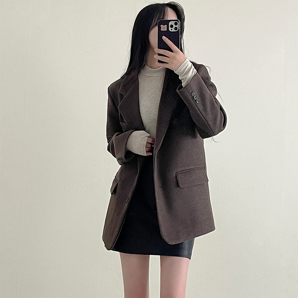 feelings 韓国　ウールジャケット FEELINGS 韓国ウールコートジャケット