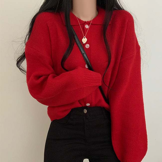 カラーニットカーディガン8色 - [10代・20代女性ファッション,韓国通販