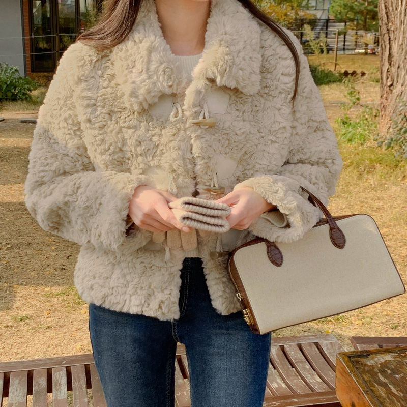 エコファーショートジャケット - [10代・20代女性ファッション,韓国