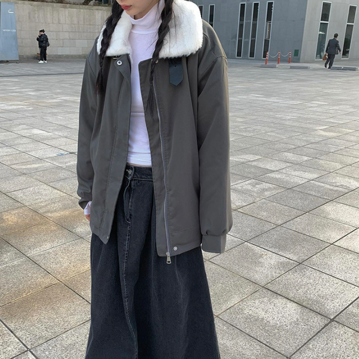 ファーコットンムートンコート - [10代・20代女性ファッション,韓国