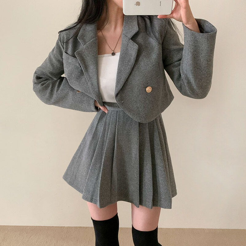 SONIARYKIEL ジャケットスカートセット セール】コンパクトジャケット×プリーツミニスカート