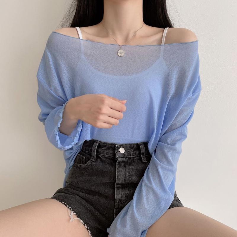ワンショルダー オフショルダー Tシャツ 長袖 肩出し トップス