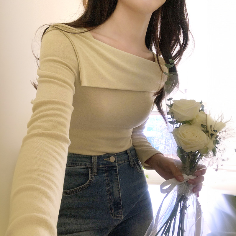 オフショルダートップス｜長袖Tシャツ｜韓国ファッション通販 SONA