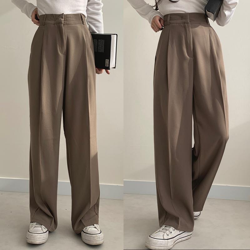 ピンタックワイドスラックス(SHORT/BASIC/LONG)｜スラックス