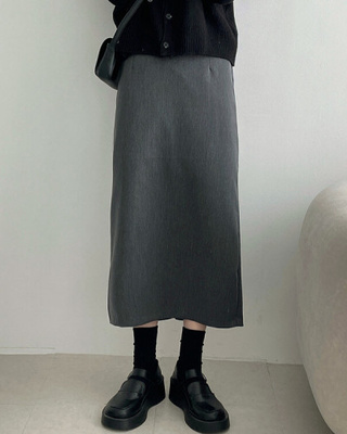 ベーシックピンタックAラインロングスカート