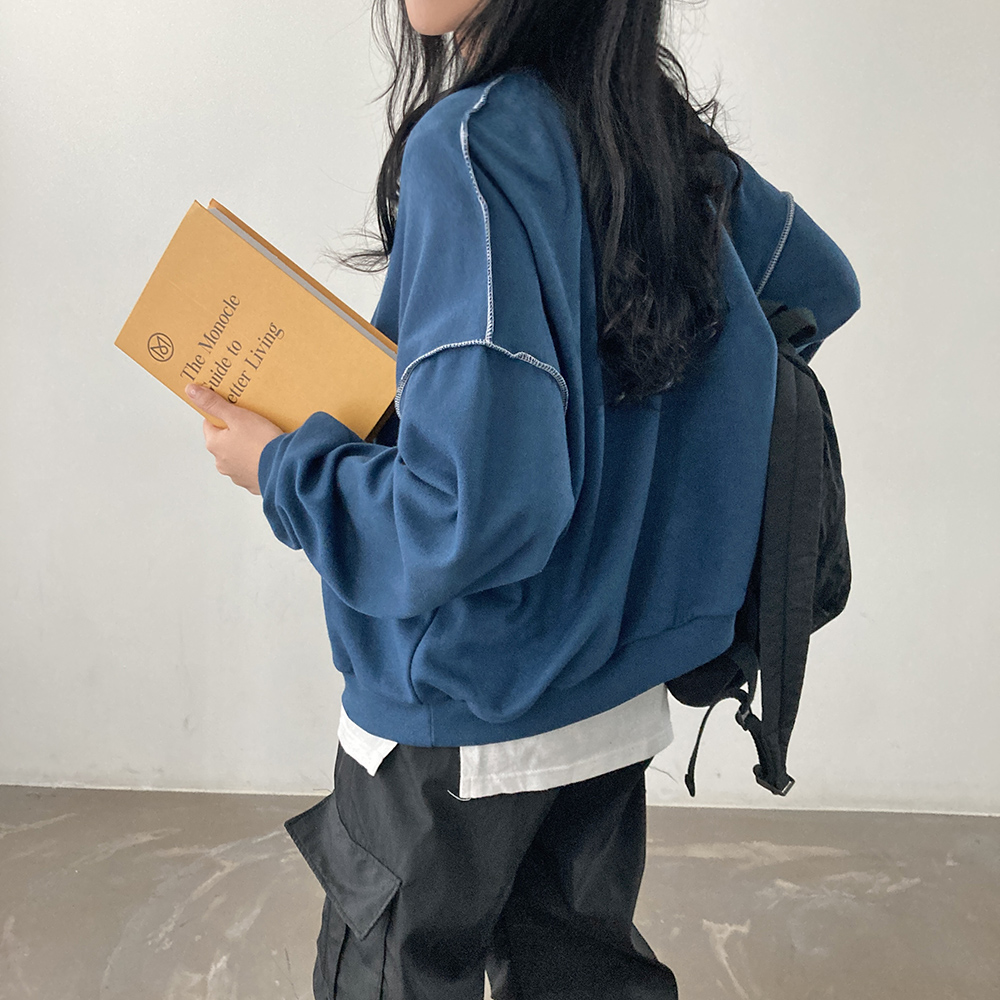 CHERISHレタリングステッチトレーナー｜スウェット｜韓国ファッション