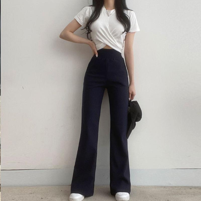 ハイウエストストレッチブーツカットパンツ｜スラックス｜韓国