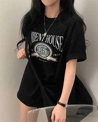 빈티지한매력 오버핏 레터링 박스 반팔티셔츠 3color