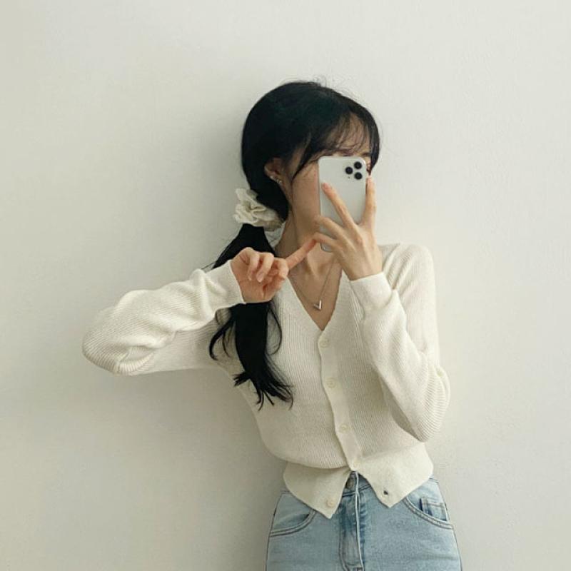 YONFA クーコーVネックルーズカーディガン　milk YONFA ☆ ヨンファ クーコーVネックルーズカーディガン YONFA クーコー