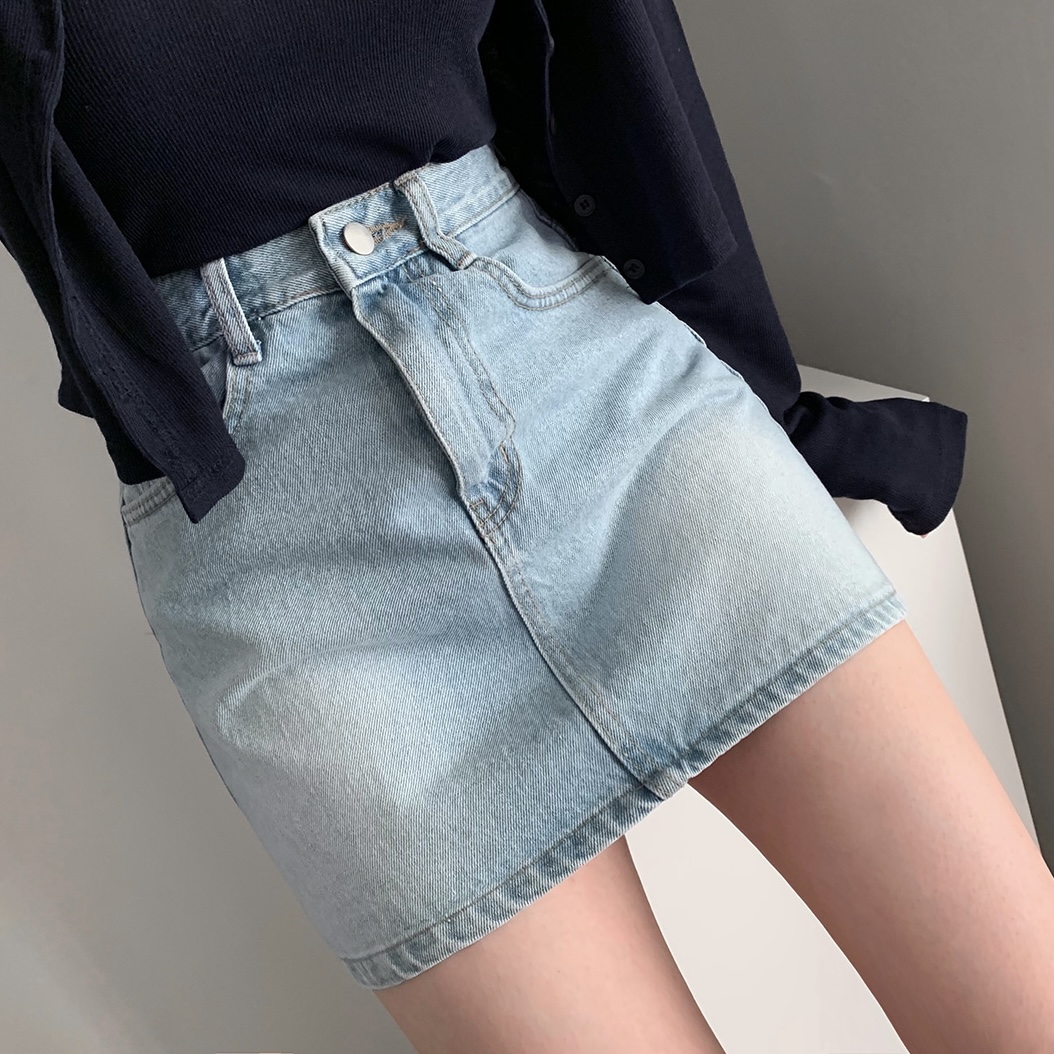デニムAラインポケットミニスカート - [10代・20代女性ファッション