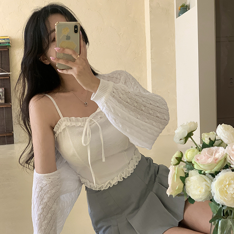 美品ꕥCHANEL カメリア ココマーク キャミソール ノースリーブ 36 ピンクピンクピンク PINK PINK PINK コットン100％胸元レース