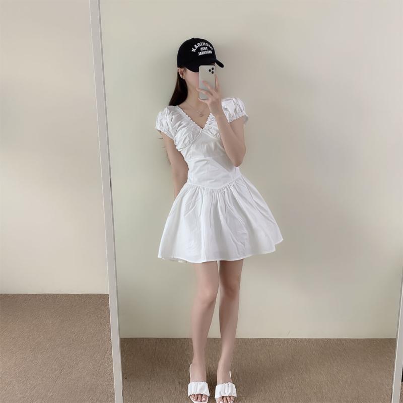 SHUSHU/TONG shushutong ホワイトミニワンピース 半袖 SHUSHU/TONG shushutong ホワイトミニワンピース 半袖 SHUSHU/TONG