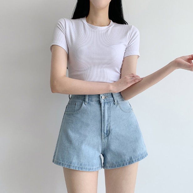 d.i.a.　デニムショートパンツ セール】サイドカッティングデニムショートパンツ（デニムパンツ