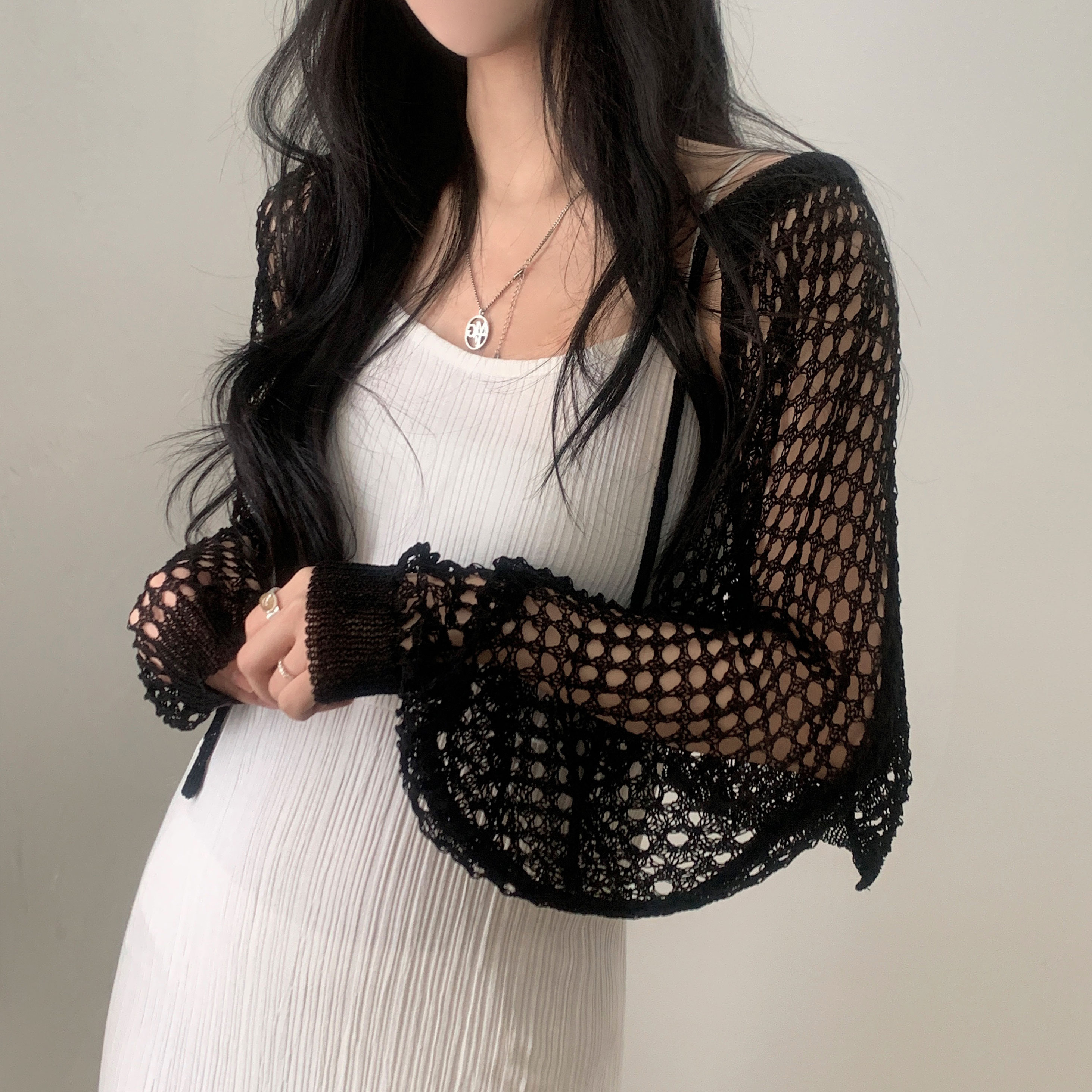 ★リボン ニットボレロ★ セール】バックリボンニットボレロ（カーディガン/ボレロ