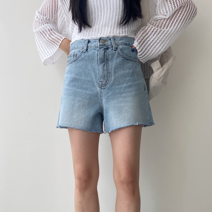 dydoshop ショートパンツ シズニルック 韓国 韓国通販 dgo】レトロ デニムショートパンツ カーキ(M3740