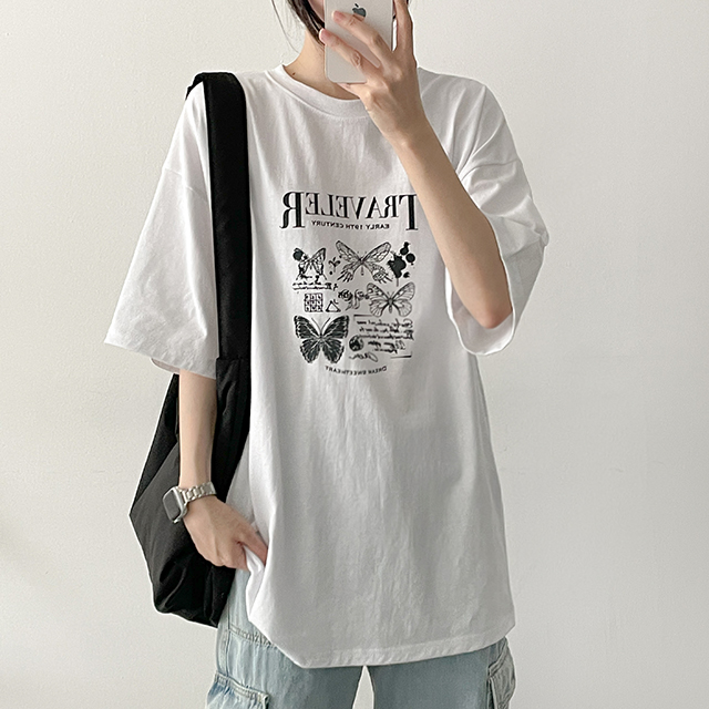 プリントオーバーフィットＴシャツ - [10代・20代女性ファッション