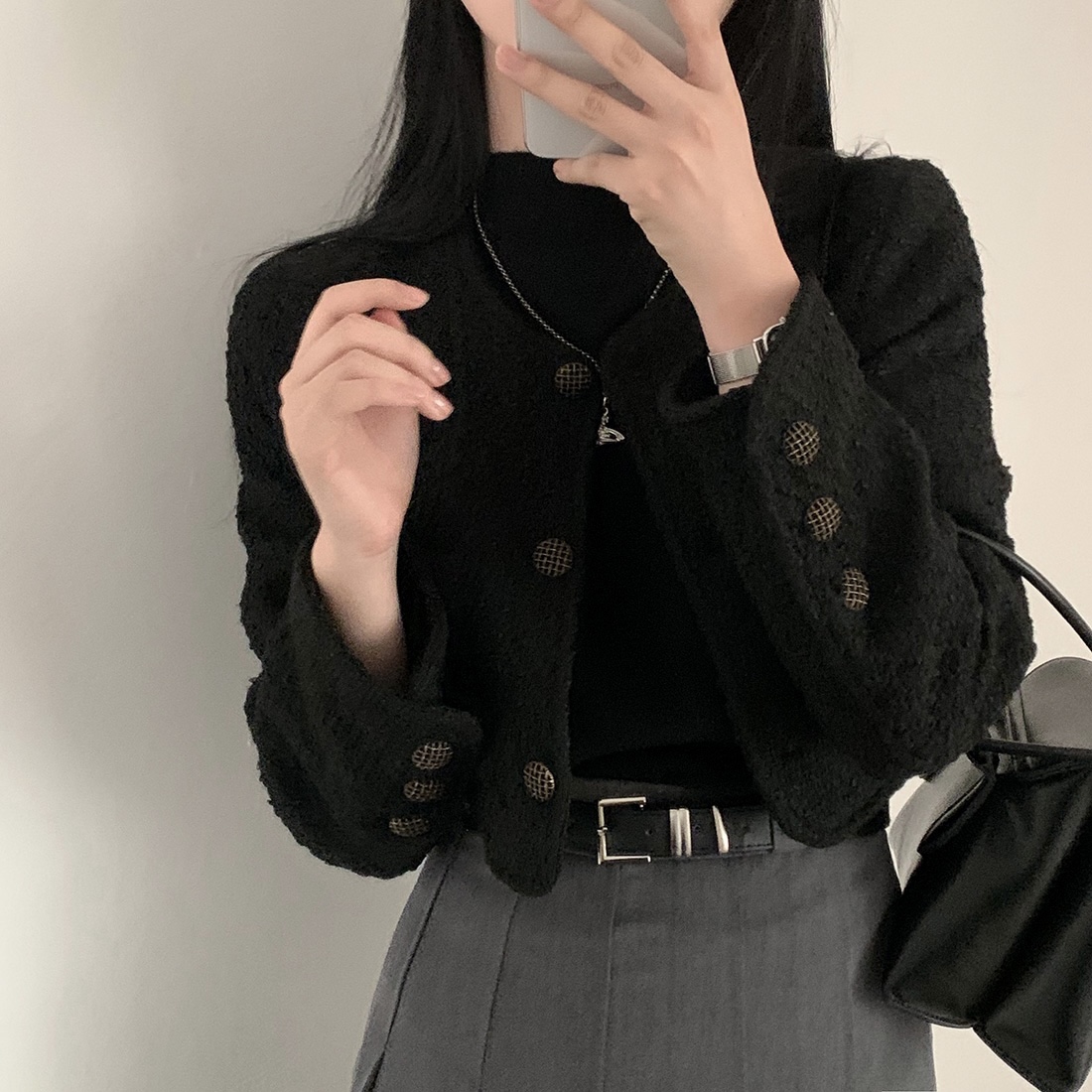 ツイードクロップカジュアルジャケット｜ジャケット｜韓国