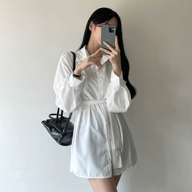 美品　MSGM リボンミニワンピースシャツ　白　38 Mサイズ リタリア製 美品 MSGM リボンミニワンピースシャツ 白 38 Mサイズ リタリア