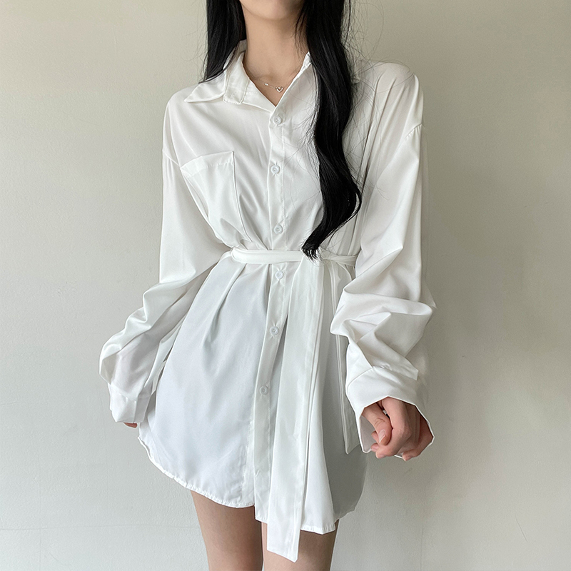 美品　MSGM リボンミニワンピースシャツ　白　38 Mサイズ リタリア製 美品 MSGM リボンミニワンピースシャツ 白 38 Mサイズ リタリア