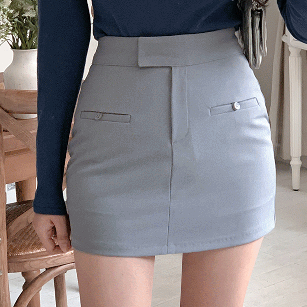 スリムフィットAラインミニスカート - [10代・20代女性ファッション