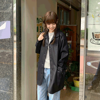 レザーハーフジャケット - [10代・20代女性ファッション,韓国通販